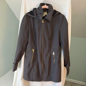 Michael Kors Gray Coat with Gold Accents size medium